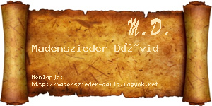Madenszieder Dávid névjegykártya